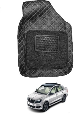 Auto Hub Leatherite 7D Mat For  Skoda Rapid(Black)