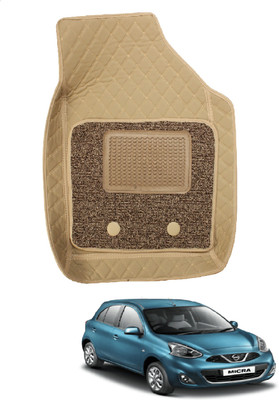 Auto Hub Leatherite 7D Mat For  Nissan Micra(Beige)