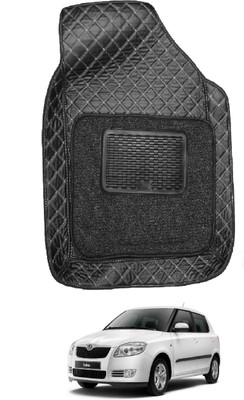 Auto Hub Leatherite 7D Mat For  Skoda Fabia(Black)