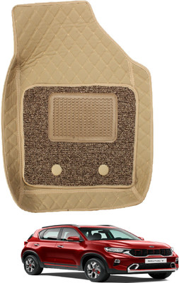 Auto Hub Leatherite 7D Mat For  Kia Sonet(Beige)
