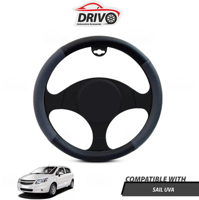 Drivo Steering Cover For Chevrolet Sail UVA(Black, Grey, Leatherite)