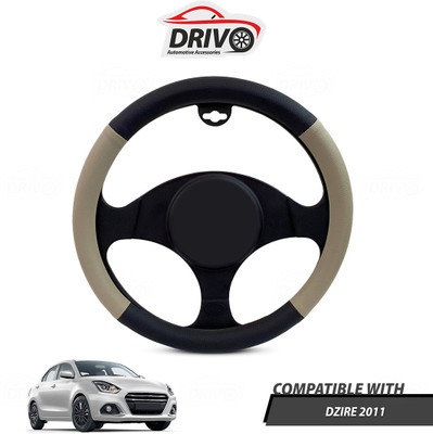Drivo Steering Cover For Maruti Swift Dzire(Black, Beige, Leatherite)