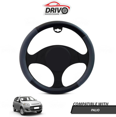Drivo Steering Cover For Fiat Palio(Black, Grey, Leatherite)