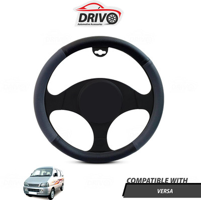 Drivo Steering Cover For Maruti Versa(Black, Grey, Leatherite)