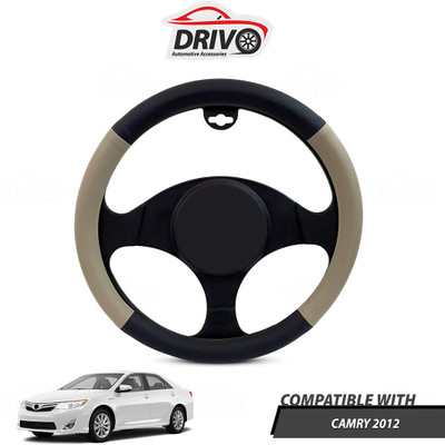 Drivo Steering Cover For Toyota Camry(Black, Beige, Leatherite)