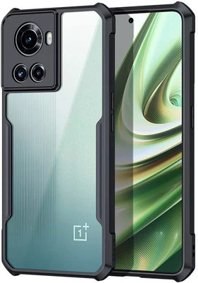 KGL KING Front & Back Case for OnePlus 10R, OnePlus 10R 5G(Transparent, Black, Camera Bump Protector)