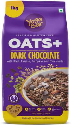 Yogabar Oats Dark Chocolate Oatmeal Pouch  (1 kg)