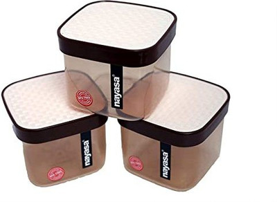 NAYASA Plastic Utility Container  - 550 ml(Pack of 3, Brown)