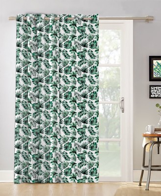 OASIS 213 cm (7 ft) Cotton Door Curtain Single Curtain(Printed, Green)