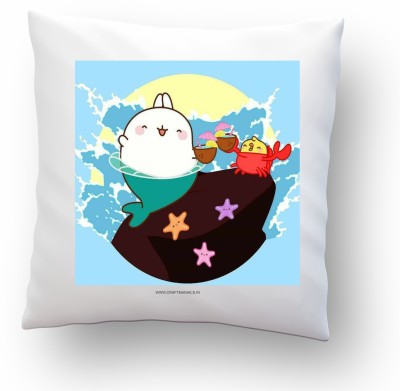 craft maniacs Art Silk Cushions Cover(40 cm*40 cm, White)