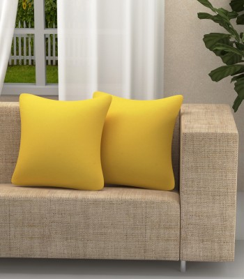 YELLOW WEAVES Cotton Cushions Cover(Pack of 2, 60 cm*60 cm, Yellow)