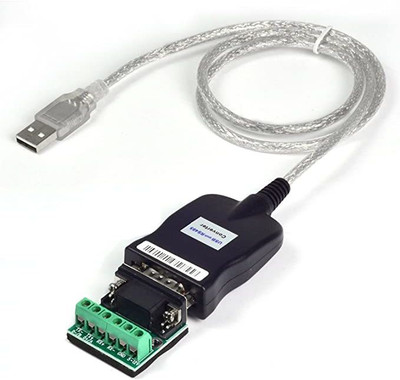 TECHGEAR Power Sharing Cable 1.2 m USB to RS485 Converter Cable Compatible with RS232 RS485 RS422 Standards(Compatible with Win 7, 8, Mac, Linux, Black & Silver, One Cable)