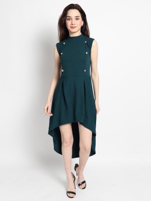 Trend For You Women High Low Green Dress