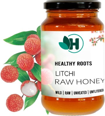 Healthy Roots Litchi Honey 1Kg Organic Raw Unprocessed ( Pure & Natural )(1 kg)