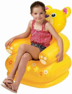 Excellence toys Happy Animal Bear Plastic Chair Assortment Inflatable Sofa/ Chair(Yellow)
