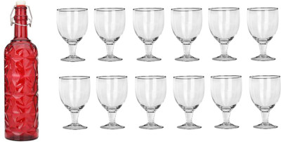 Somil Combo Of Bottle And Glass Set -A1115 Jug Bottle Glass Set(Glass)