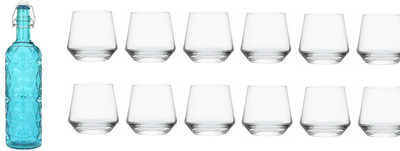 Somil Combo Of Bottle And Glass Set -A65 Jug Bottle Glass Set(Glass)