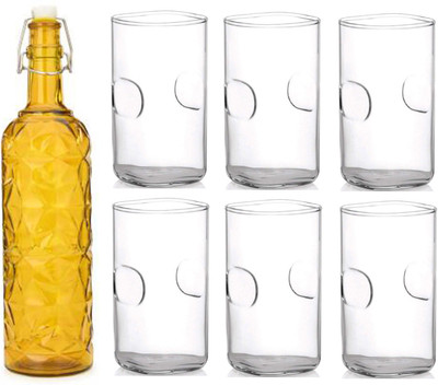 Somil Combo Of Bottle And Glass Set -A1410 Jug Bottle Glass Set(Glass)