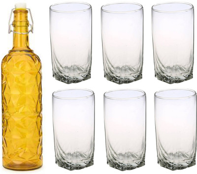 Somil Combo Of Bottle And Glass Set -A1399 Jug Bottle Glass Set(Glass)