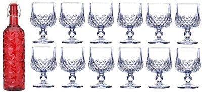 Somil Combo Of Bottle And Glass Set -A1094 Jug Bottle Glass Set(Glass)