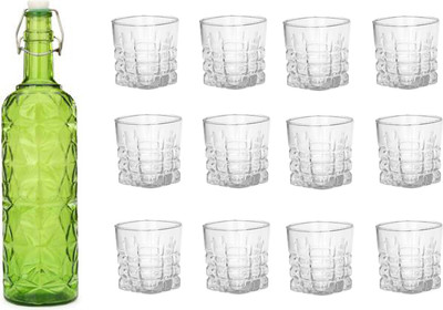 Somil Combo Of Bottle And Glass Set -A534 Jug Bottle Glass Set(Glass)