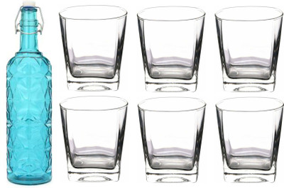 Somil Combo Of Bottle And Glass Set -A169 Jug Bottle Glass Set(Glass)