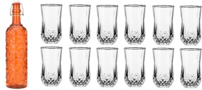 Somil Combo Of Bottle And Glass Set -A676 Jug Bottle Glass Set(Glass)