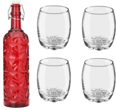 Somil Combo Of Bottle And Glass Set -A1127 Jug Bottle Glass Set(Glass)