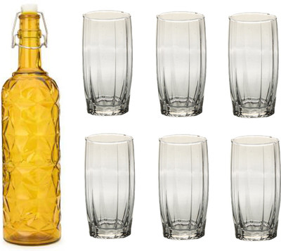 Somil Combo Of Bottle And Glass Set -A1446 Jug Bottle Glass Set(Glass)