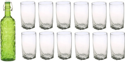 Somil Combo Of Bottle And Glass Set -A489 Jug Bottle Glass Set(Glass)