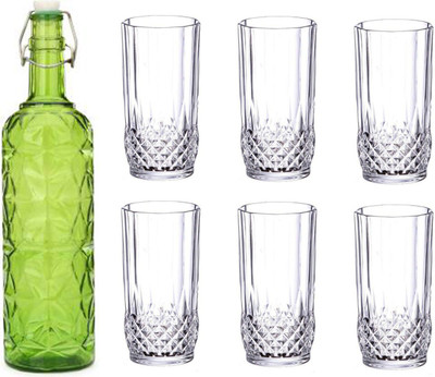 Somil Combo Of Bottle And Glass Set -A613 Jug Bottle Glass Set(Glass)