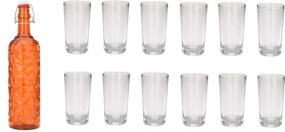 Somil Combo Of Bottle And Glass Set -A721 Jug Bottle Glass Set(Glass)
