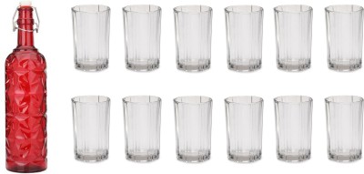 Somil Combo Of Bottle And Glass Set -A1109 Jug Bottle Glass Set(Glass)