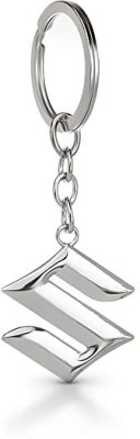 FOXR Maruti Suzuki Key Ring Shining Silver Key Chain for Car Maruti Key Chain