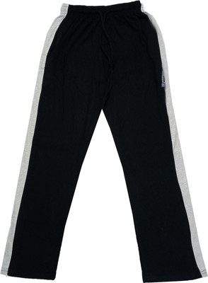 IndiWeaves Track Pant For Boys(Black, Pack of 1)