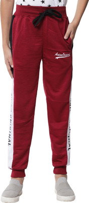 ANIXA Track Pant For Boys(Red, Pack of 1)