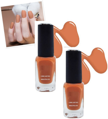 THTC Smooth & Perfect Finish Quick-dry Formulated Dull Matte Caramel nail Paint Set Caramel(Pack of 2)