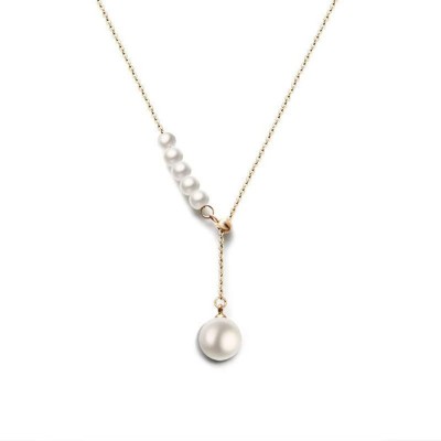 DESTINY JEWEL'S Pendant Necklace - Stylish Gold Plated Pearl Pendant Irregular Necklace Gold-plated Plated Brass Chain