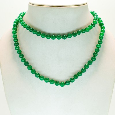 Pandit NM Shrimali Green Hakik Mala Beads Stone Chain