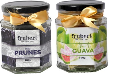 frubert Thai Dried Guava & European Dried Prunes without added sugar Dry Fruits Guava, Prunes(2 x 100 g)