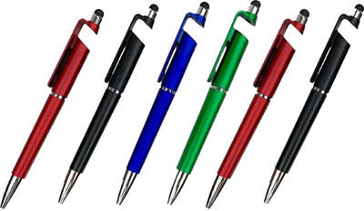 Gadget Zone Pen Stylus Stand 56 Ball Pen(Pack of 6, Ink Color - Blue)