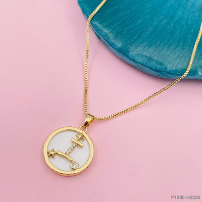 ZIVOM Gold-plated Cubic Zirconia Copper Pendant Set