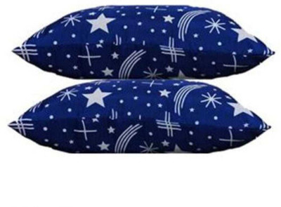 PALVIT Microfibre Abstract Sleeping Pillow Pack of 2(BLUE STAR)