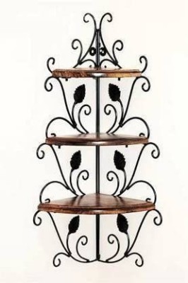 ARTBLISS Wooden, Iron Wall Shelf(Number of Shelves - 3)