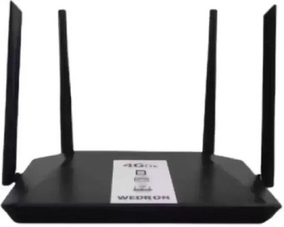 Wedron Wi-Fi’ Plug & Play ‘router with SIM Card Slot, ‘Dual band’ 300 Mbps 4G Router (Black, Dual Band)