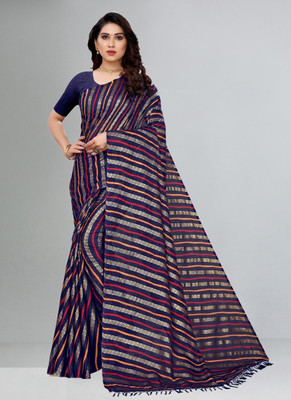 Kanooda Prints Printed Leheria Net Saree(Multicolor)