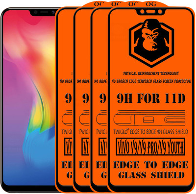 TWIGLO Edge To Edge Tempered Glass for VIVO V9 PRO(Pack of 4)