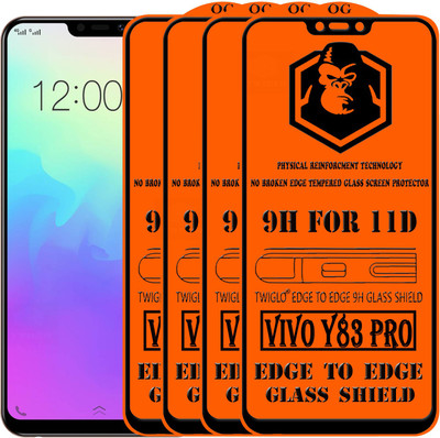 TWIGLO Edge To Edge Tempered Glass for VIVO Y83 PRO(Pack of 4)