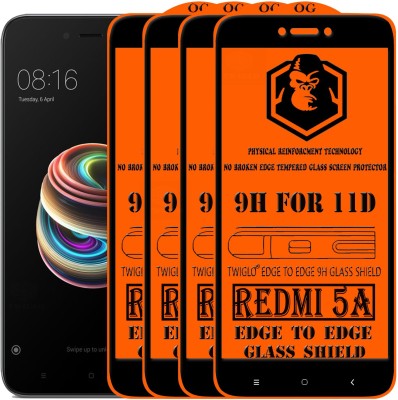 TWIGLO Edge To Edge Tempered Glass for Mi Redmi 5A(Pack of 4)