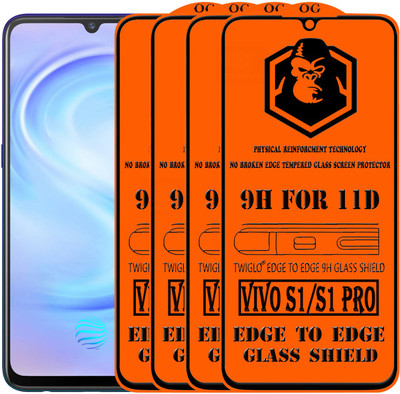 TWIGLO Edge To Edge Tempered Glass for VIVO S1 PRO(Pack of 4)